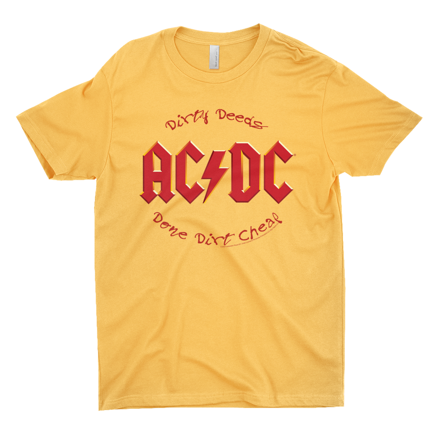 AC DC T Shirt Dirty Deeds Done Dirt Cheap Script Design Shirt